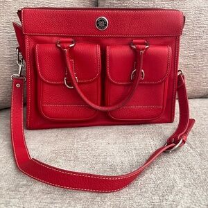 Dooney and Bourke Red Pebble Leather Handbag
